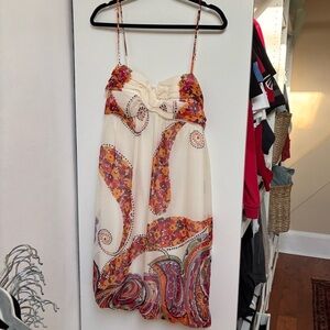 Colorful Paisley Spaghetti Strap Dress